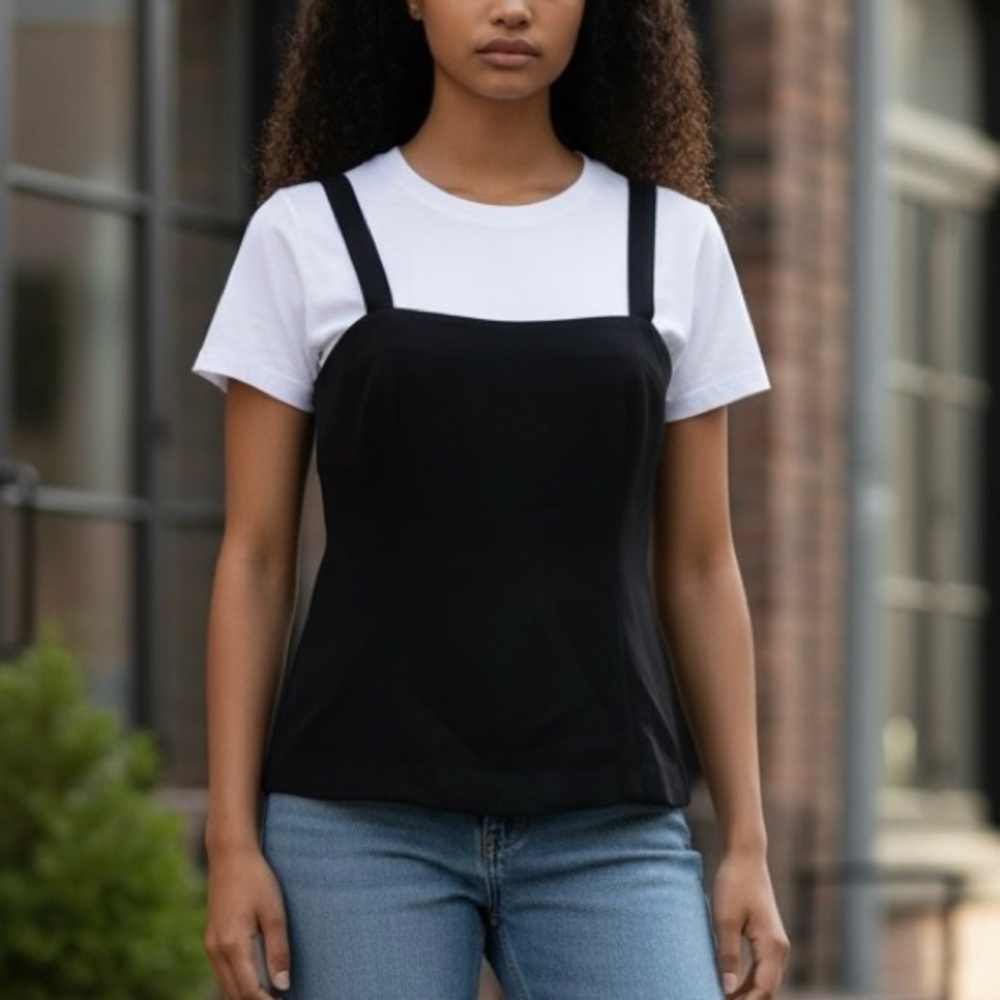 Emerson Lang  Elegant Black Women's Top Sz L - Picture 11 of 11